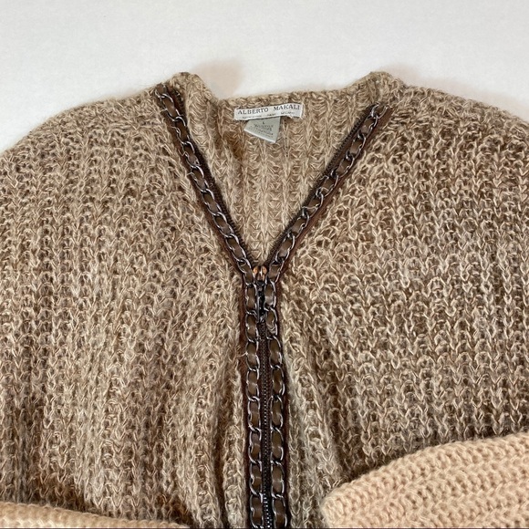 Alberto Makali Sweater L Brown Mohair Oversized - Picture 3 of 6